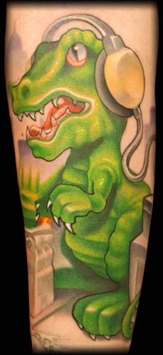 Looking for unique  Tattoos? Rockin Dino